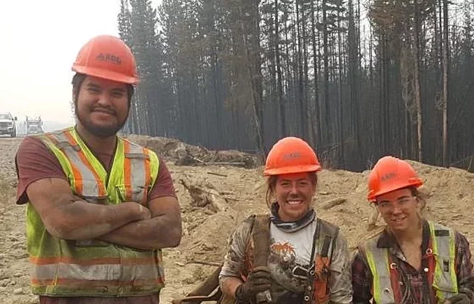 KDL Resource Management young forestry technicians putting out wildfires.
